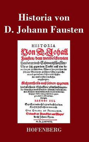 Cover image for Historia von D. Johann Fausten