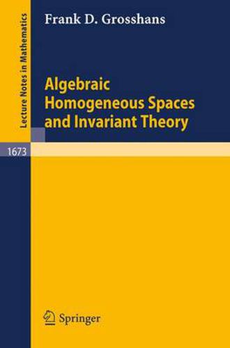 Cover image for Algebraic Homogeneous Spaces and Invariant Theory