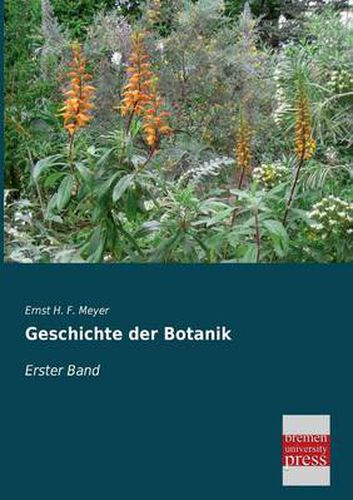 Cover image for Geschichte Der Botanik