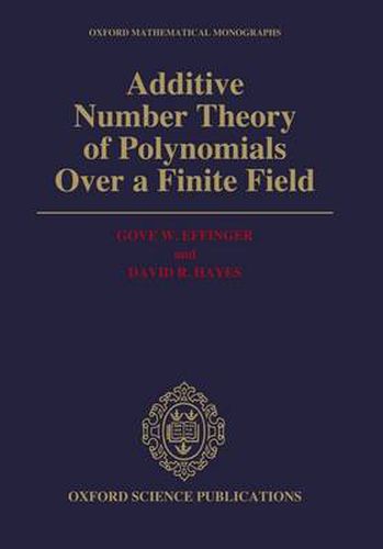 Cover image for Additive Number Theory of Polynomials Over a Finite Field