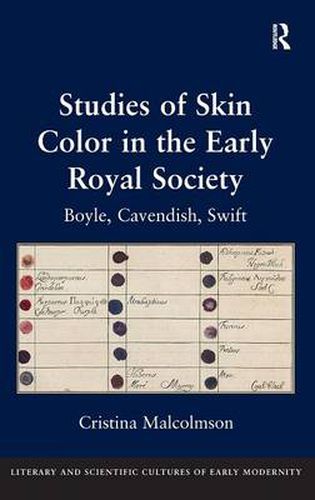 Cover image for Studies of Skin Color in the Early Royal Society: Boyle, Cavendish, Swift