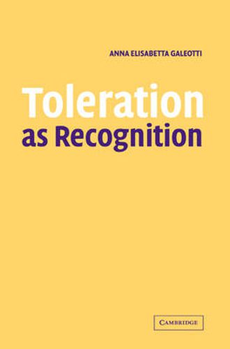 Cover image for Toleration as Recognition