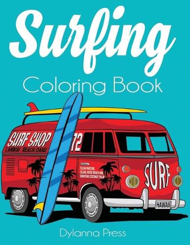 Cover image for Surfing Coloring Book: An Adult Coloring of Surf, Waves, and Ocean