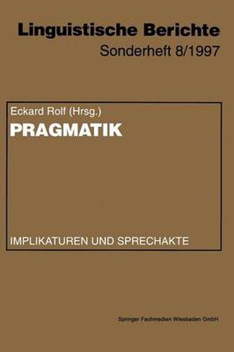 Cover image for Pragmatik: Implikaturen Und Sprechakte