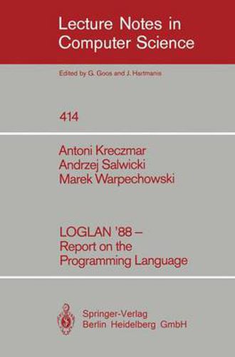 Cover image for LOGLAN '88 - Report on the Programming Language