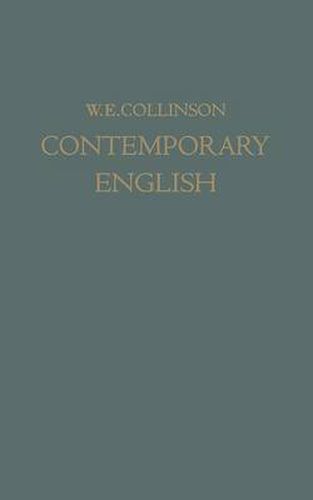 Cover image for Contemporary English: A Personal Speech Record