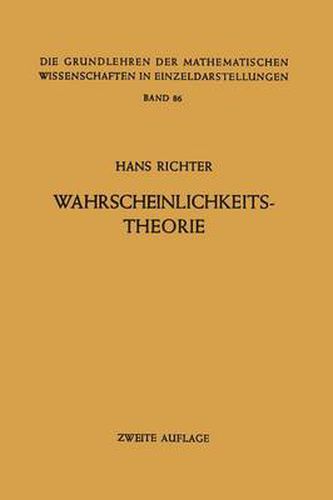 Cover image for Wahrscheinlichkeitstheorie