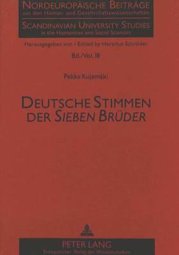 Cover image for Deutsche Stimmen Der Sieben Brueder: Ideologie, Poetik Und Funktionen Literarischer Uebersetzung