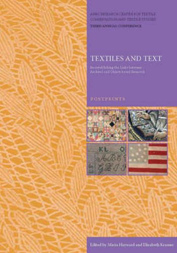 Cover image for Textiles and Text