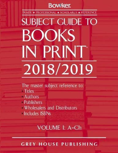 Cover image for Subject Guide to Books In Print, 2018/19: 6 Volume Set