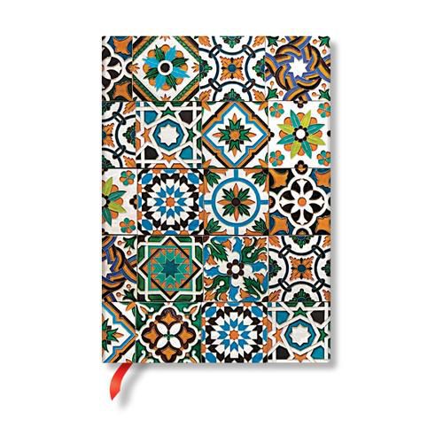 Cover image for Porto (Portuguese Tiles) Midi Lined Hardback Journal (Elastic Band Closure)