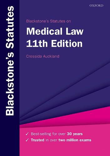 Cover image for Blackstone's Statutes on Medical Law