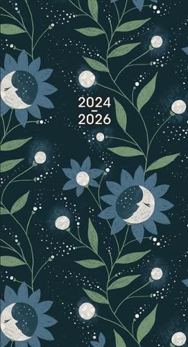 2025 Moonflowers Checkbook/2 Year Pocket Planner