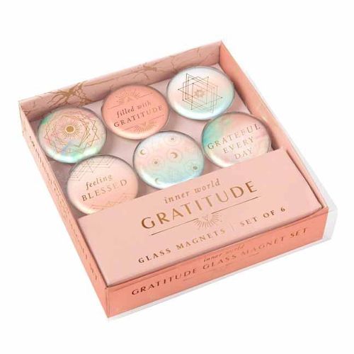 Cover image for Gratitude: Glass Magnet Set (Set of 6)