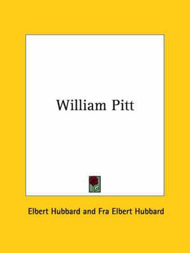 Cover image for William Pitt