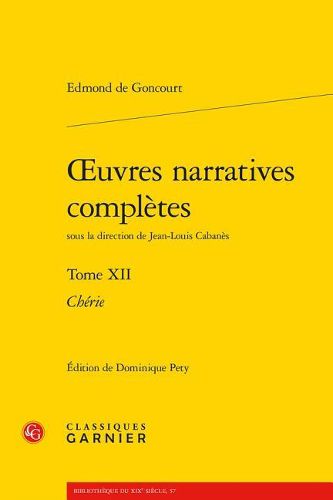 Cover image for Oeuvres Narratives Completes: Cherie