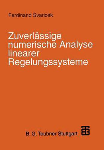 Cover image for Zuverlassige Numerische Analyse Linearer Regelungssysteme