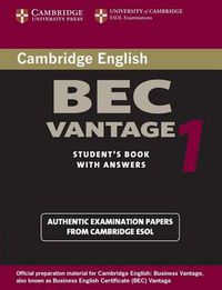 Cover image for Cambridge BEC Vantage 1: Practice Tests from the University of Cambridge Local Examinations Syndicate