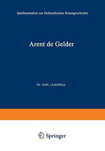 Cover image for Arent de Gelder: Sein Leben Und Seine Kunst
