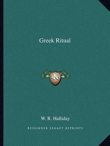 Cover image for Greek Ritual