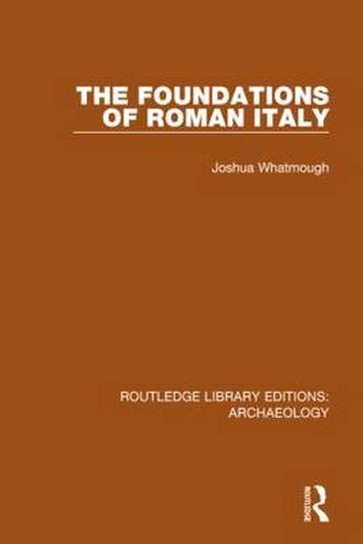 Cover image for The Foundations of Roman Italy