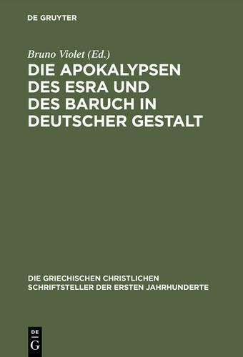 Cover image for Die Apokalypsen des Esra und des Baruch in deutscher Gestalt