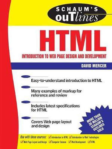 Cover image for Schaum's Outline of HTML