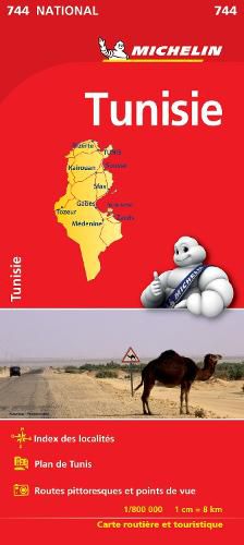 Cover image for Tunisia - Michelin National Map 744: Map