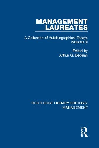 Cover image for Management Laureates: A Collection of Autobiographical Essays (Volume 3)