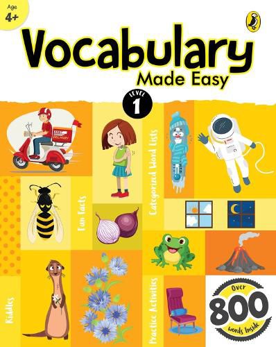 Vocabulary Made Easy Level 1: fun, interactive English vocab builder, activity & practice book with pictures for kids 4+, collection of 800+ everyday words| fun facts, riddles for children, grade 1