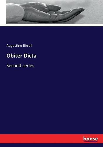 Cover image for Obiter Dicta: Second series