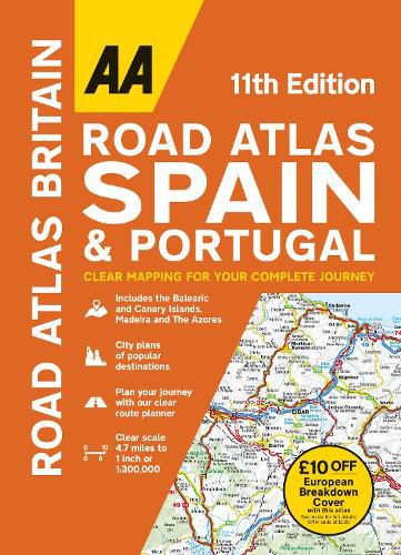 Cover image for AA Road Atlas Spain & Portugal