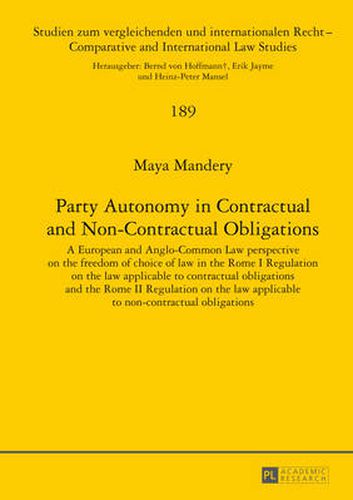 Cover image for Party Autonomy in Contractual and Non-Contractual Obligations