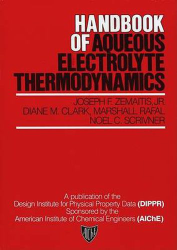 Cover image for Handbook of Aqueous Electrolyte Thermodynamics