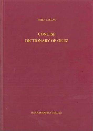 Cover image for Concise Dictionary of Ge'ez (Classical Ethiopic): Ge'ez-English