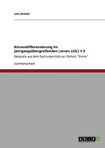 Cover image for Binnendifferenzierung im jahrgangsubergreifenden Lernen (JuL) 1-3: Beispiele aus dem Sachunterricht zur Einheit Sinne