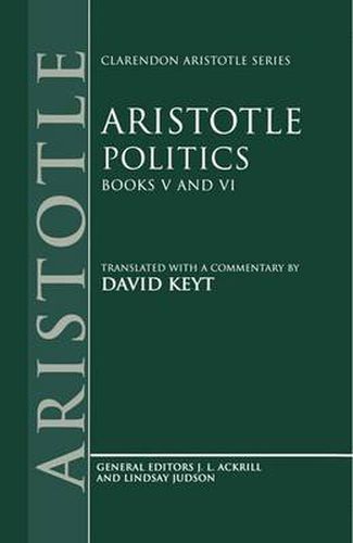 Cover image for Aristotle: Politics, Books V and VI