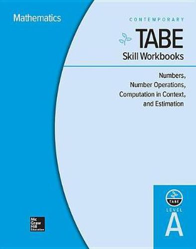 Cover image for Tabe Skill Workbooks Level A: Numbers, Number Operations, Computation in Context, and Estimation - 10 Pack