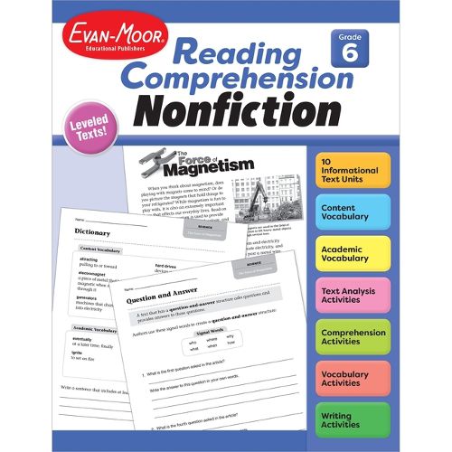 Cover image for Reading Comprehension, Nonfiction, Grade 6