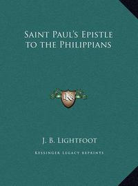 Cover image for Saint Paul's Epistle to the Philippians