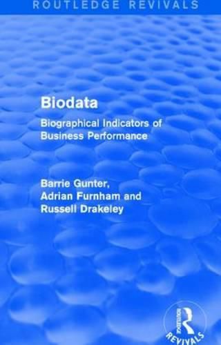 Cover image for Biodata (Routledge Revivals): Biographical Indicators of Business Performance