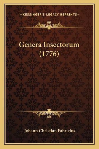 Cover image for Genera Insectorum (1776)