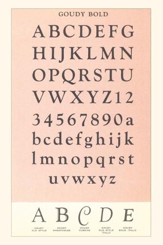 Cover image for Vintage Journal Font Sample Chart, Goudy Bold