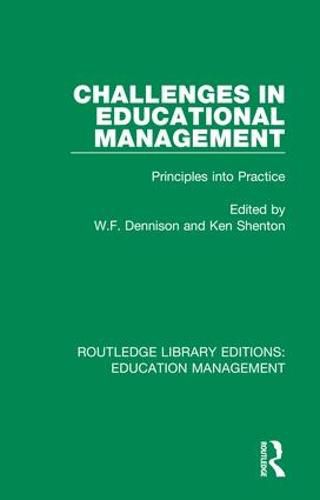 Cover image for Challenges in Educational Management: Principles into Practice