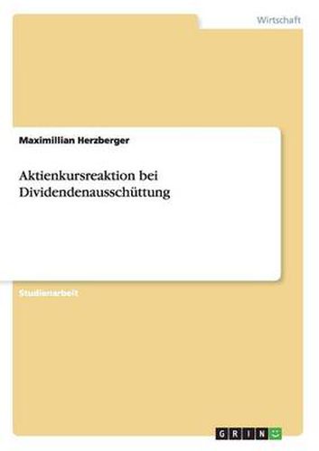 Cover image for Aktienkursreaktion bei Dividendenausschuttung