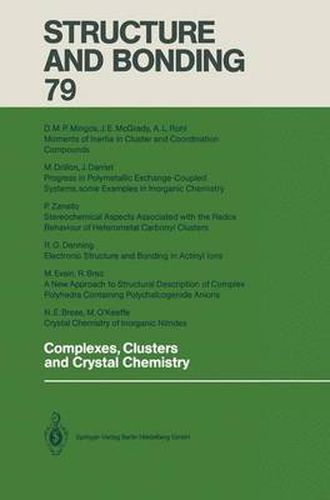 Cover image for Complexes, Clusters and Crystal Chemistry