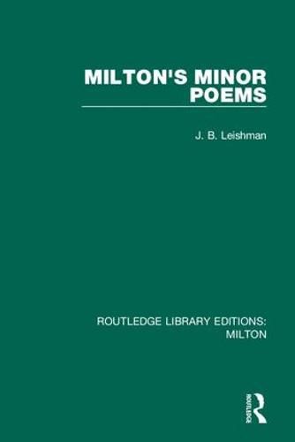 Cover image for Milton's Minor Poems