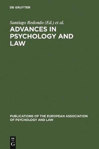 Cover image for Advances in Psychology and Law: International Contributions