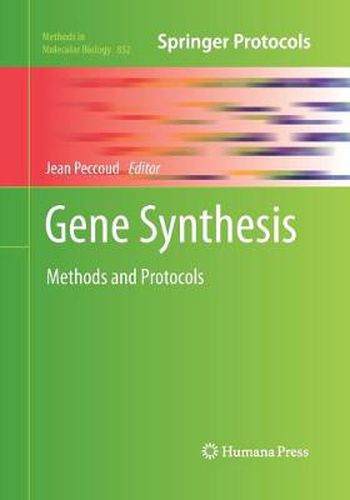 Cover image for Gene Synthesis: Methods and Protocols