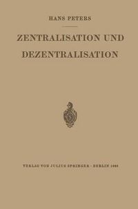 Cover image for Zentralisation Und Dezentralisation